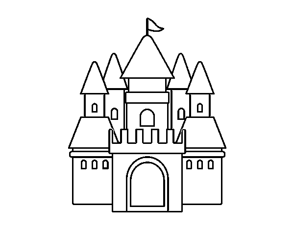 Medieval castle 2 coloring page