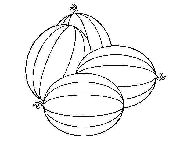 Melons coloring page
