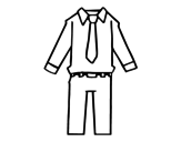 Mens clothing coloring page