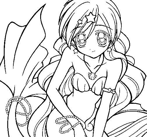 Mermaid 3 coloring page