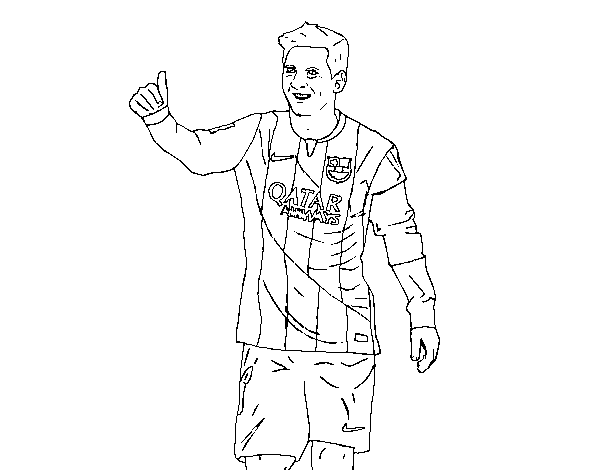 Messi Barça coloring page