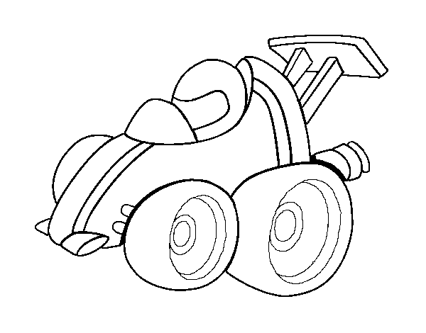 Micro Formula One car coloring page