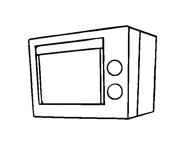 Microwave oven coloring page