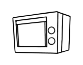 Microwave oven coloring page