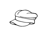 Military cap coloring page