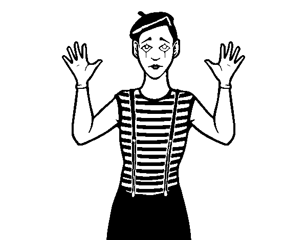 Mime coloring page