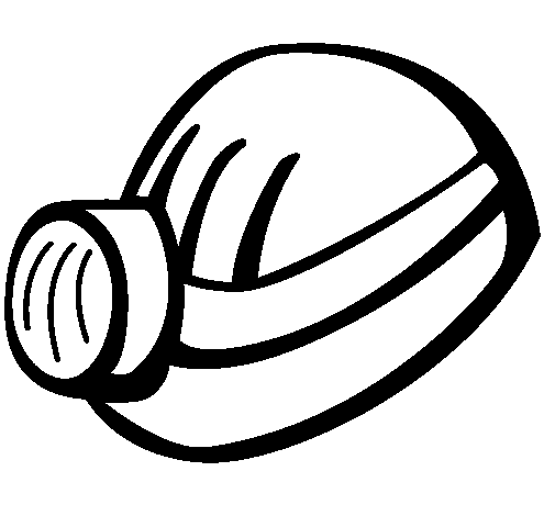 Mining helmet coloring page
