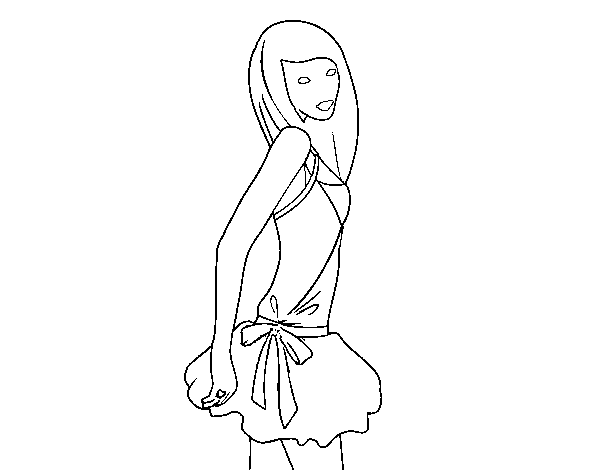 Model coloring page