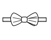 Modern bow tie coloring page