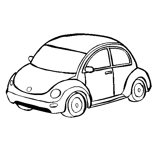 Modern car coloring page