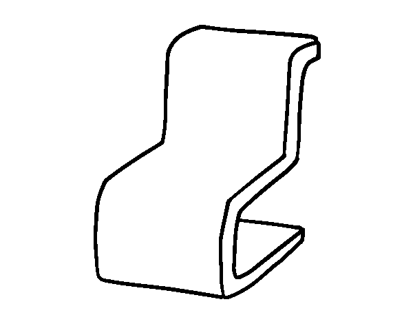 Modern chair coloring page