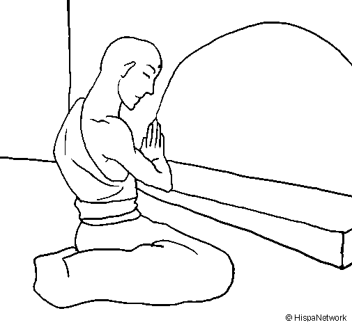 Monk 2 coloring page