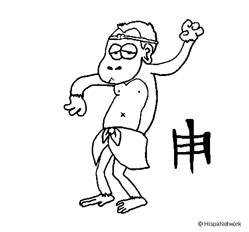 Monkey 1 coloring page