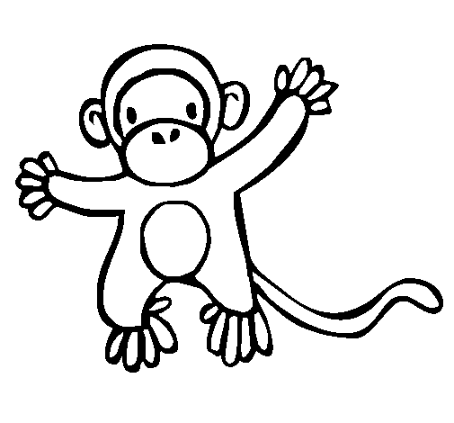 Monkey 2a coloring page