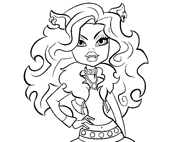 Monster High Clawdeen Wolf coloring page