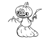 Monster pumpkin coloring page