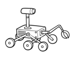 Moon robot coloring page