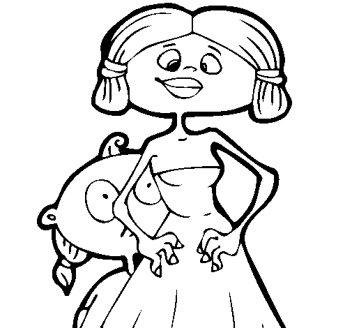 Mother and daughter  2 coloring page