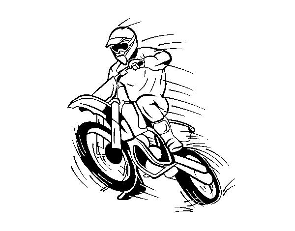 Motocross coloring page