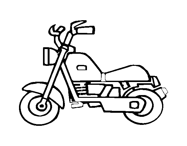 Motorbike Harley coloring page