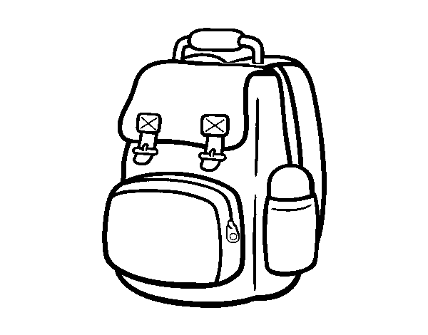 Mountain backpack coloring page