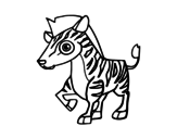 Mountain zebra coloring page