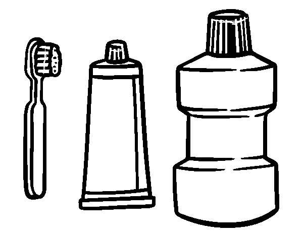 Mouth cleaning coloring page