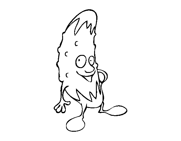 Mr. gherkin coloring page
