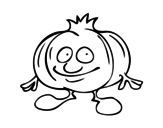 Mr. Head of garlic coloring page
