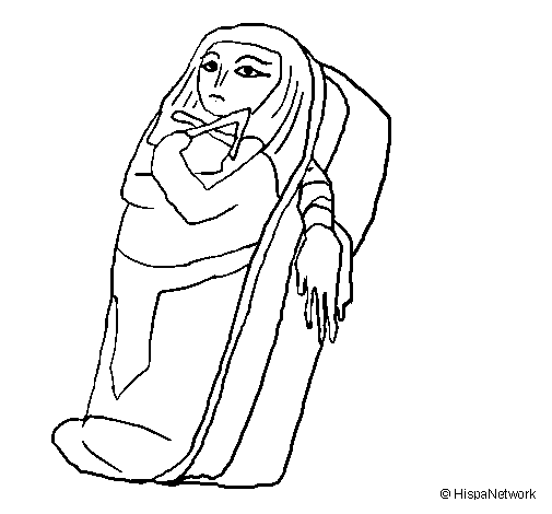 Mummy coloring page
