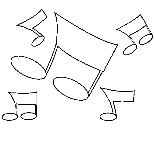 Musical notes coloring page