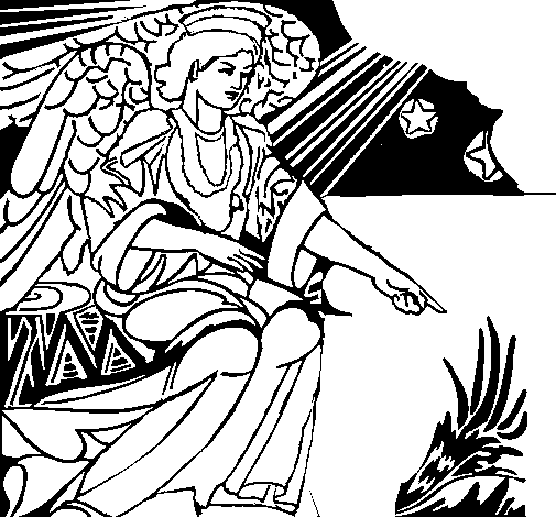 Nativity angel coloring page