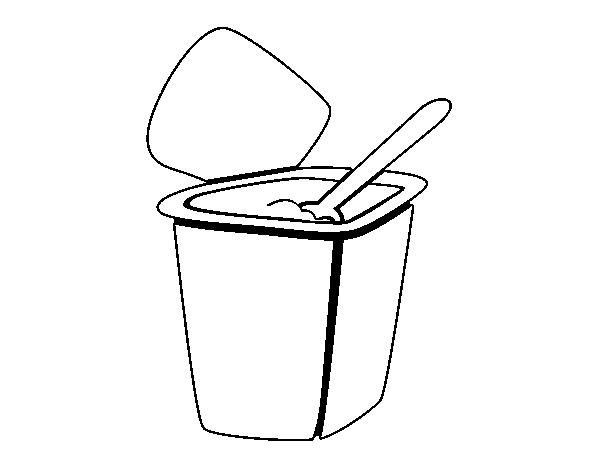 Natural yoghourt coloring page