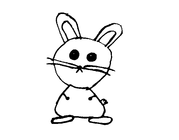 Nice bunny coloring page
