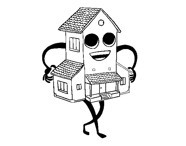 Nice house coloring page