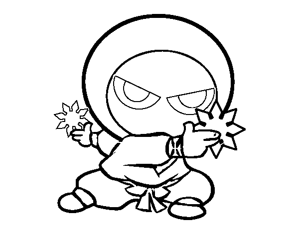 Ninja kid coloring page