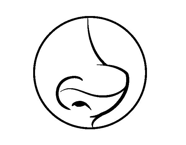 Nose coloring page
