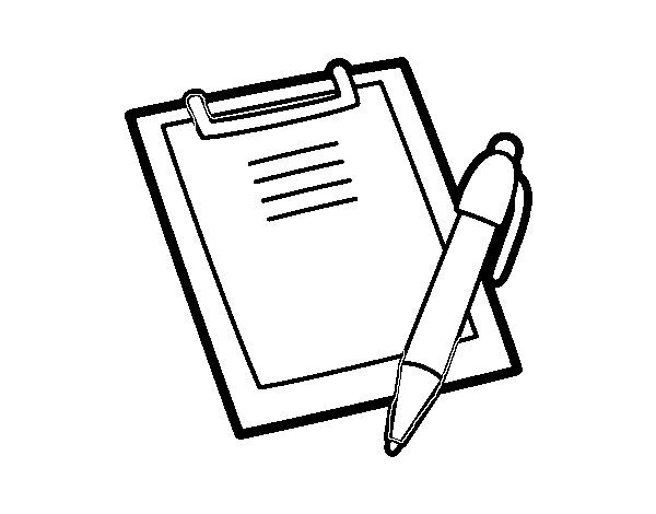Note folder coloring page