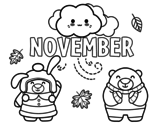 November coloring page