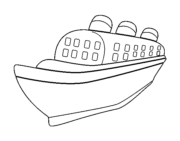 Ocean liner ship coloring page
