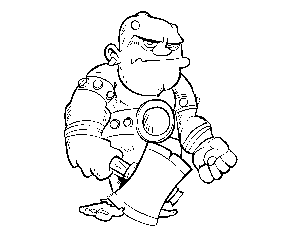 Ogre coloring page