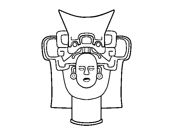 Old Mexican Mask coloring page