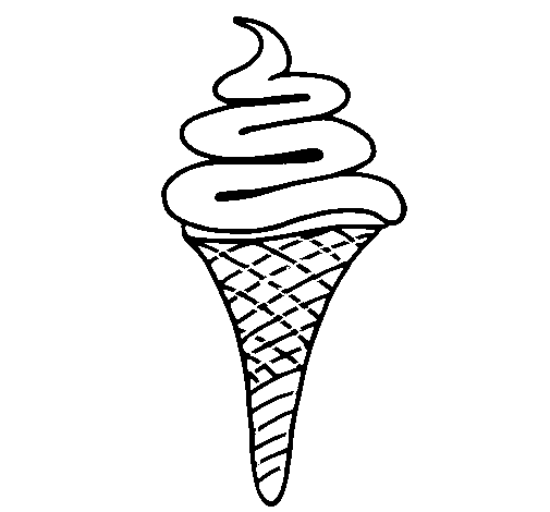 One-flavour ice-cream coloring page