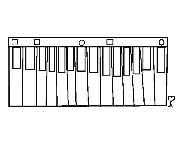 Organ music coloring page
