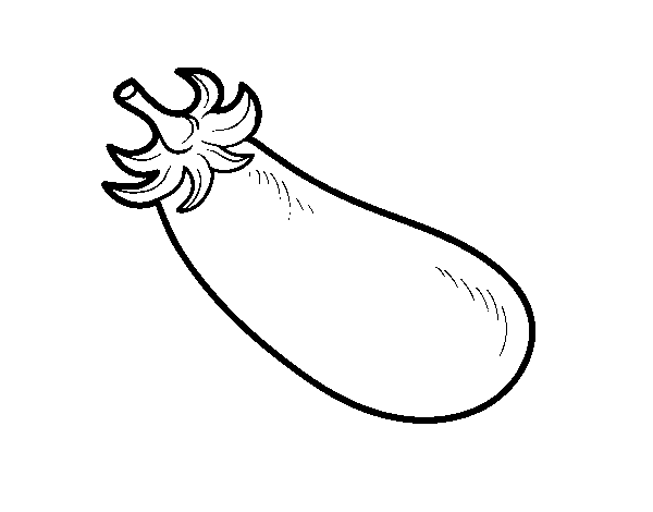 Organic eggplant coloring page