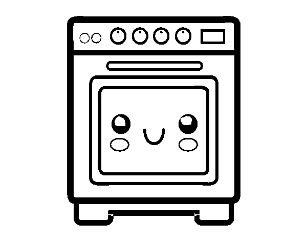 Oven coloring page