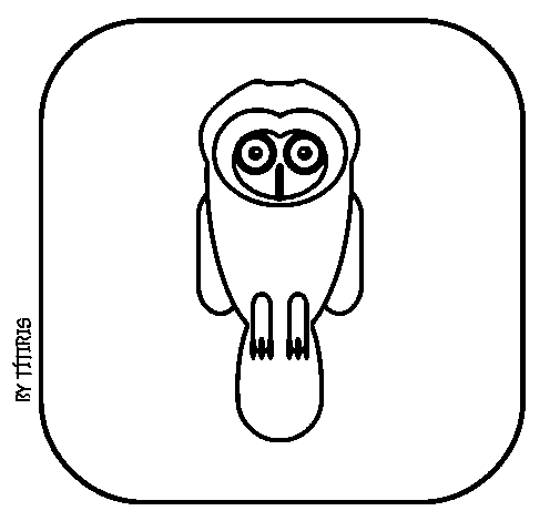 Owl II coloring page