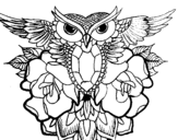 Owl symbol coloring page