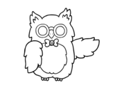 Owl teacher coloring page