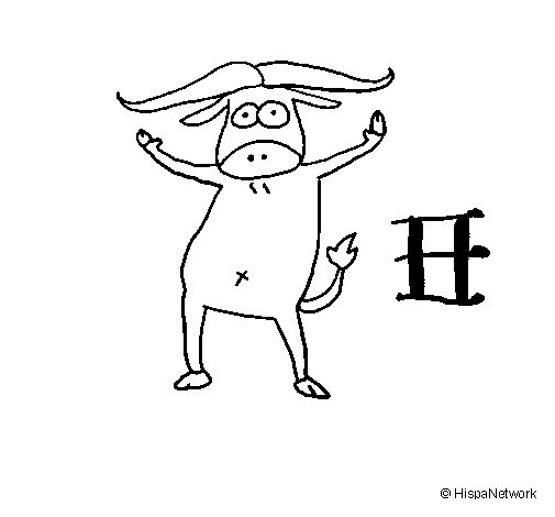 Ox coloring page